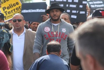 Carmelo Anthony a participé à la marche de Baltimore
