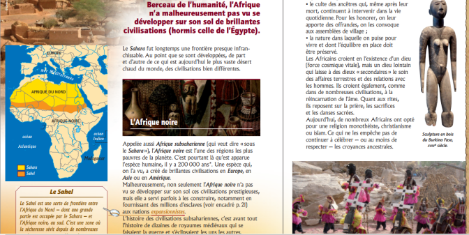 « L’Afrique n’a jamais eu de grandes civilisations » selon un livre pour enfants (2011)