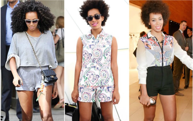 Look de Star: 3 façons de porter un short comme Solange Knowles