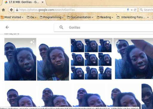 Quand Google photos confond deux personnes noires avec des gorilles