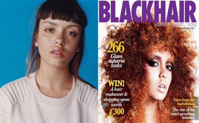 Le magazine afro-britannique BlackHair à « accidentellement » mis un mannequin blanc en première page