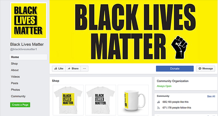 La page Facebook Black Live Matter était en fait une arnaque