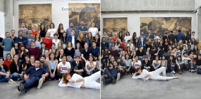 Des étudiants de l’école d’art Emile Cohl de Lyon ont été noircis pour «ajouter de la diversité» à la photo