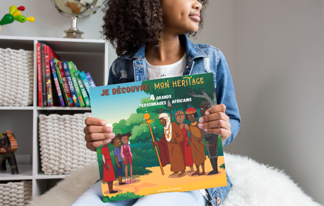 4 personnages africains mis en valeur dans un livre pour enfants!