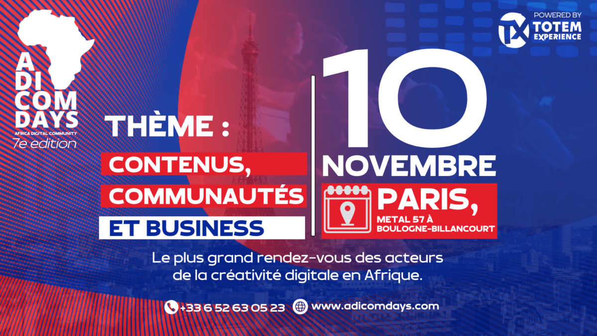 ADICOM DAYS 2023 : Le grand rendez-vous des Acteurs Clés de la Créativité Digitale Africaine à Paris
