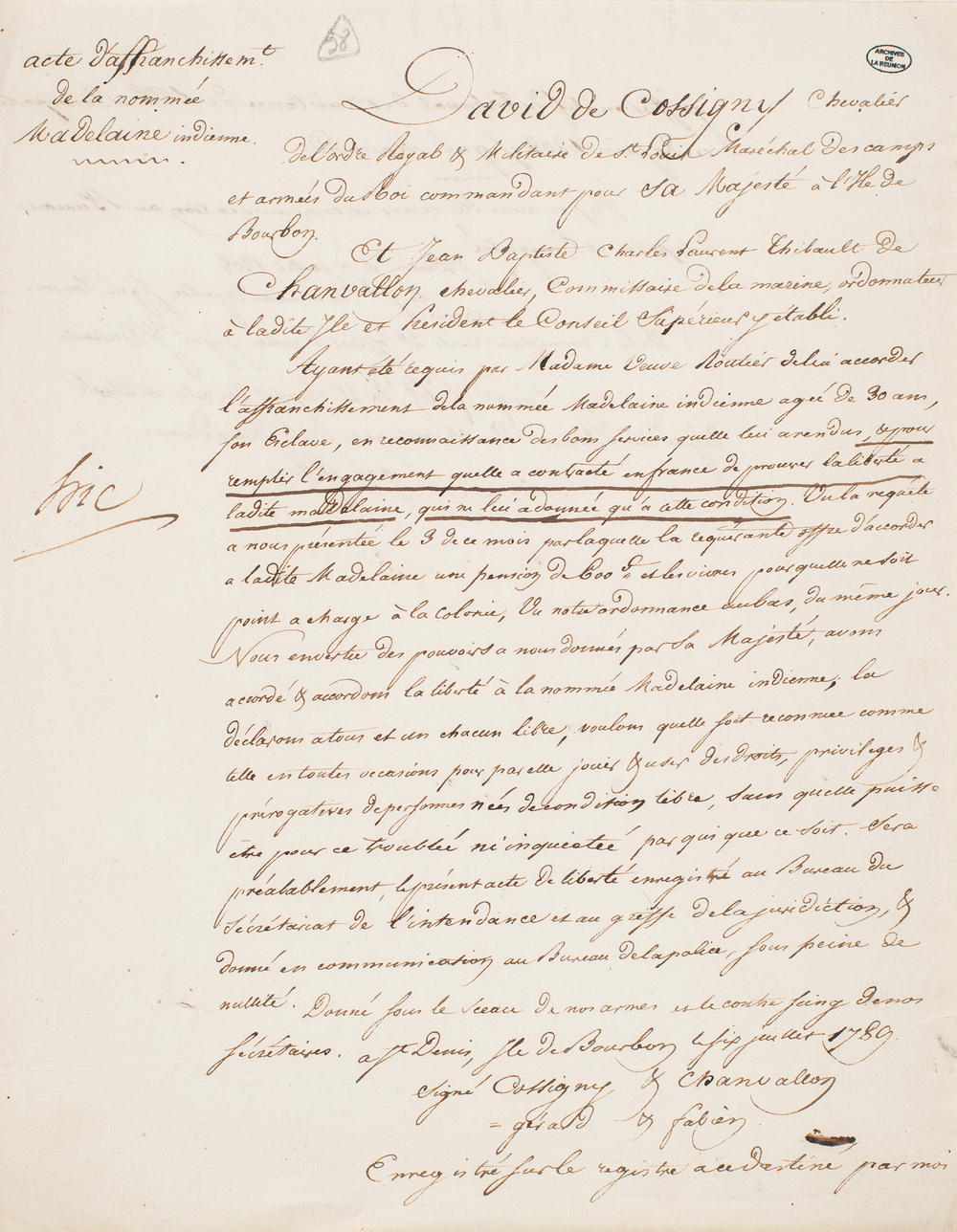 Furcy, ou quand le droit colonial fabrique l’esclave