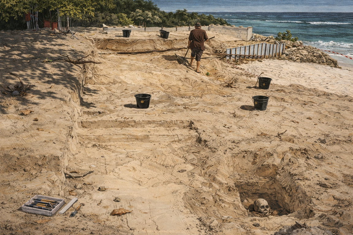 En Guadeloupe, l’érosion fait ressurgir des cimetières d’esclaves